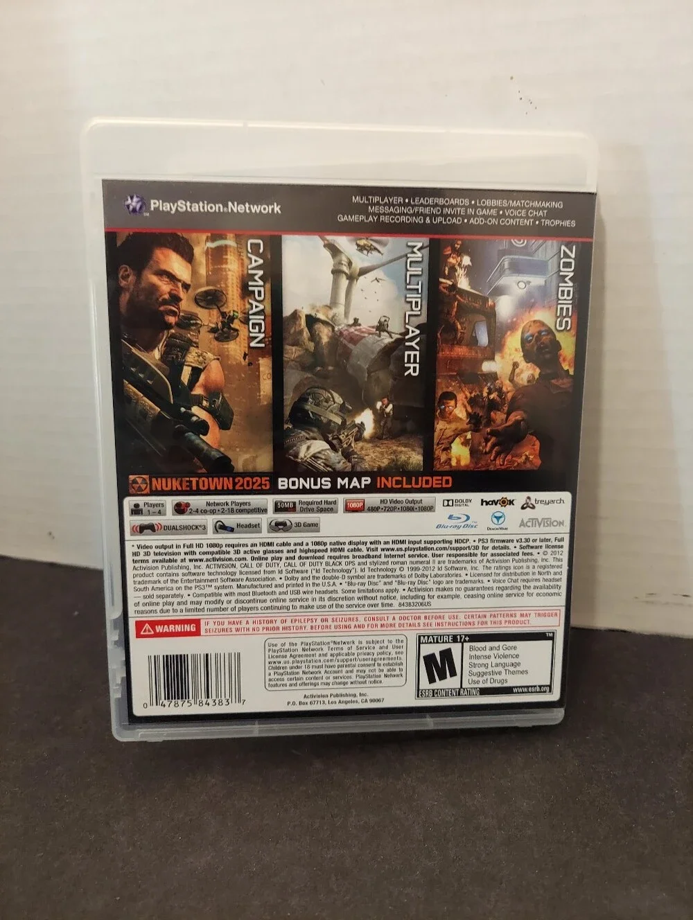 The Last of Us ps3 VideoGame PlayStation 3 With call of duty black ops ii 2 case
